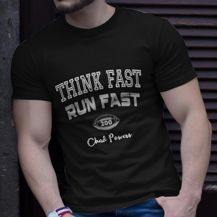 Think Fast Run Fast CHAD Powers Unisex T-Shirt Gifts for Him