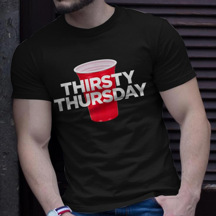 Thirsty Thursday Plastic Red Cup Alcohol Party Mens Womens Unisex T-Shirt Gifts for Him