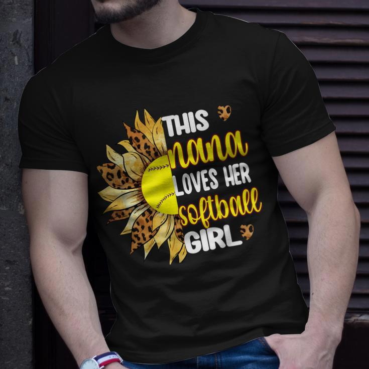 This Nana Loves Her Softball Girl Softball Grandma Nana Unisex T-Shirt Gifts for Him