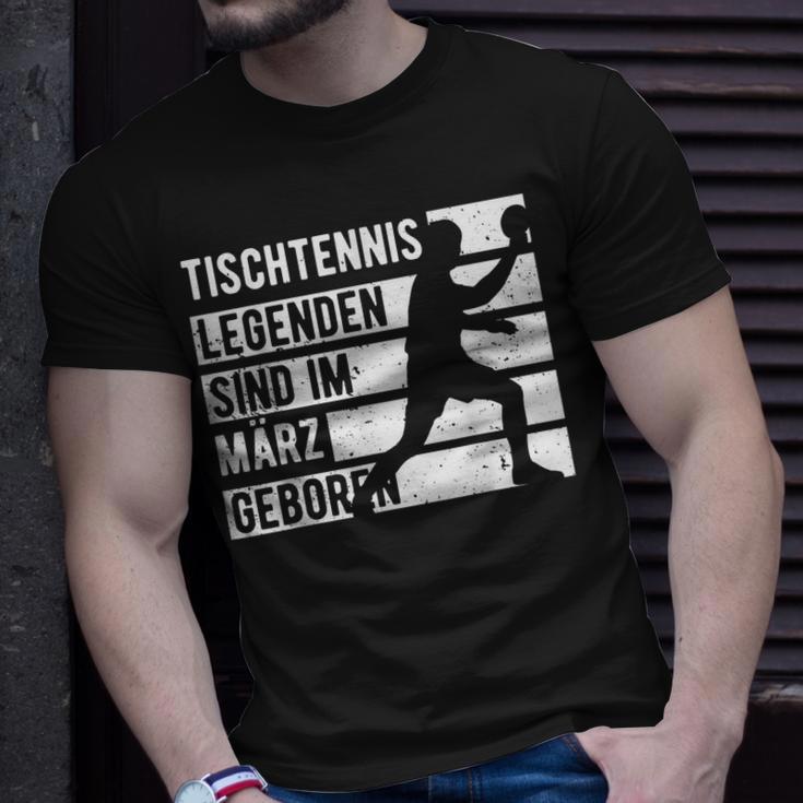 Tischtennis Legenden Sind Im März Geboren Geburtstag Jungs T-Shirt Geschenke für Ihn