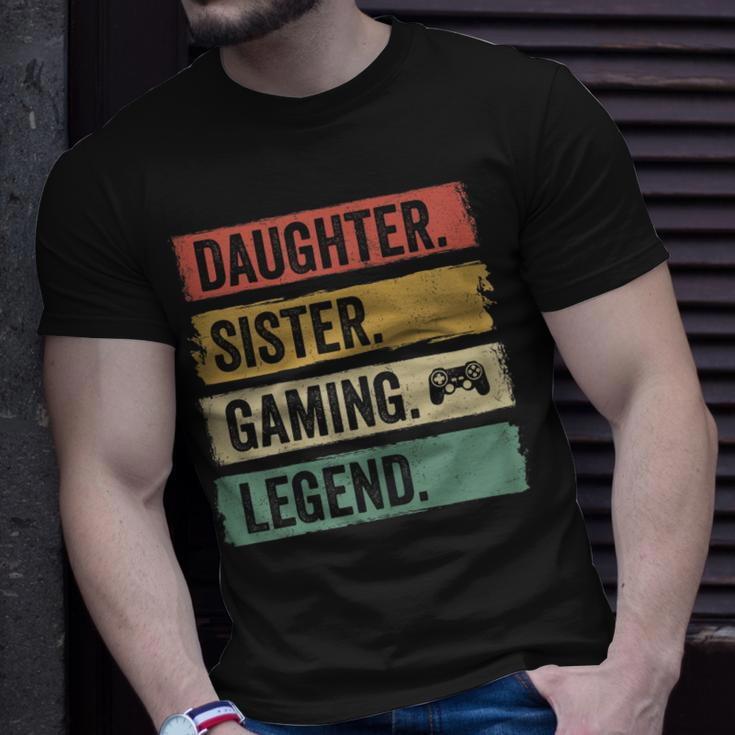 Tochter Schwester Gaming Legende Vintage Video Gamer Girl T-Shirt Geschenke für Ihn