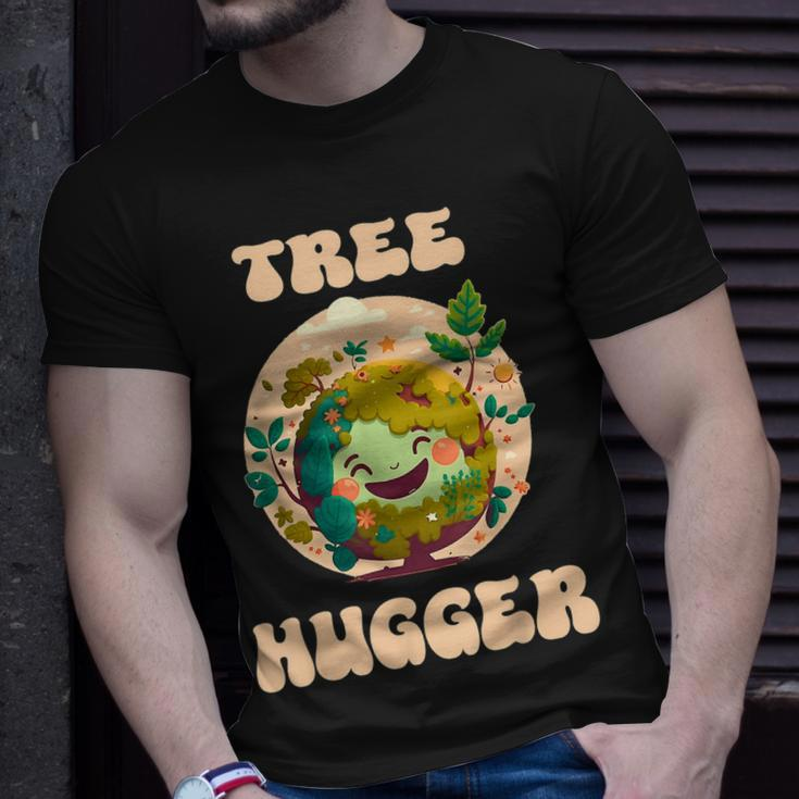 Tree Hugger Retro Nature Environmental Earth Day Unisex T-Shirt Gifts for Him