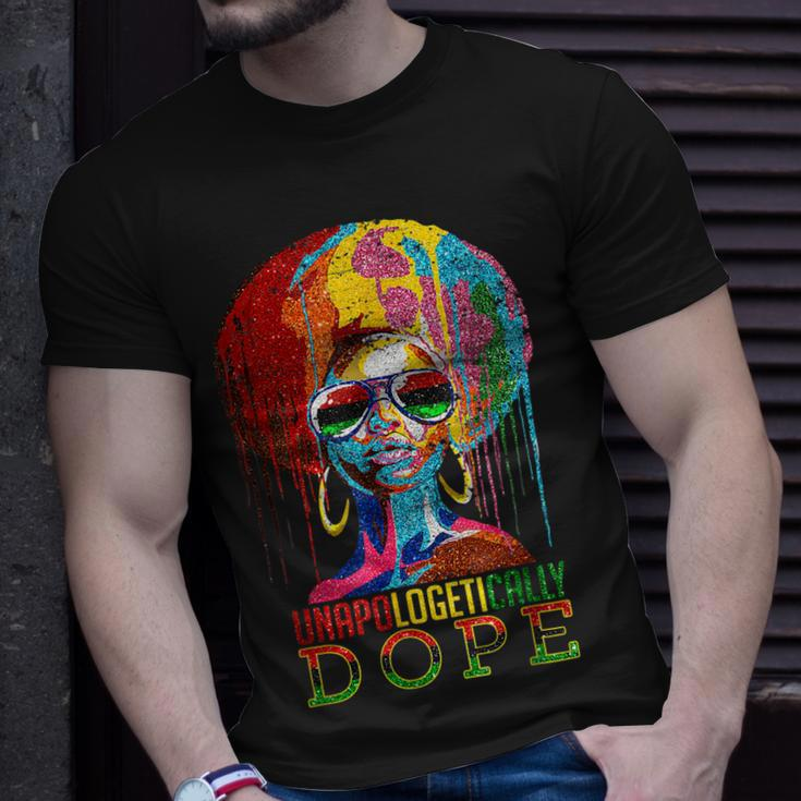 Unapologetically Dope Black Pride Afro Black History Melanin T-Shirt Gifts for Him