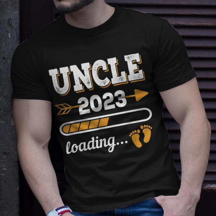 Uncle 2023 Loading Pregnancy Announcement Nephew Niece Gift For Mens Unisex T-Shirt Gifts for Him