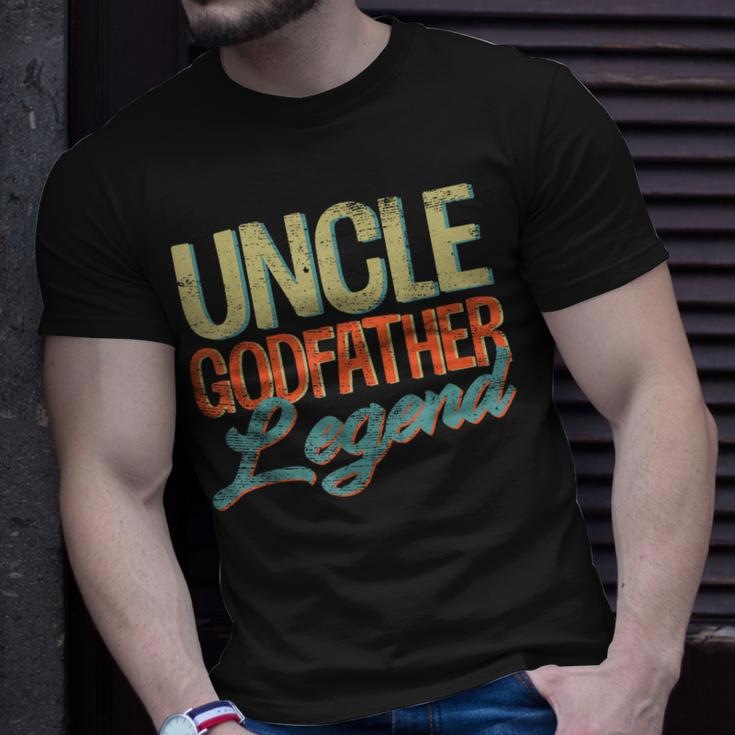Uncle Godfather Legend Funny Uncle Gifts Fathers Day Gift For Mens Unisex T-Shirt Gifts for Him