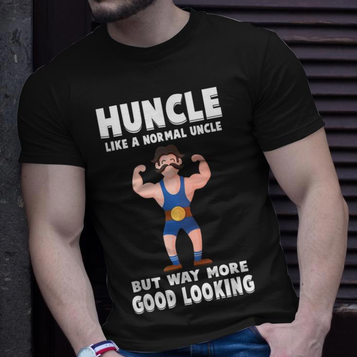 Uncle Huncle Mustache Bodybuilder Gym Workout Unisex T-Shirt Gifts for Him