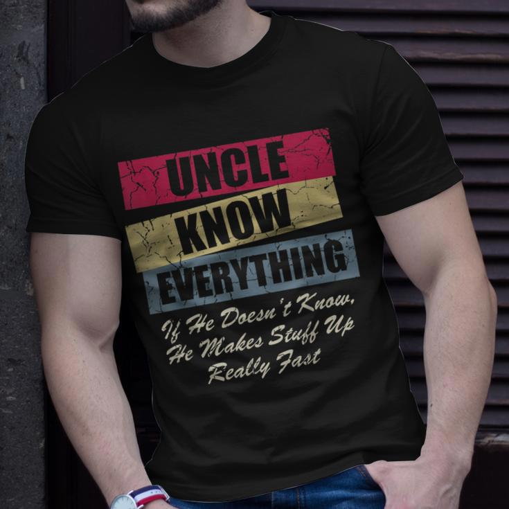 Uncle Knows Everything If He Doesnt Know Fathers Day T-shirt Gifts for Him