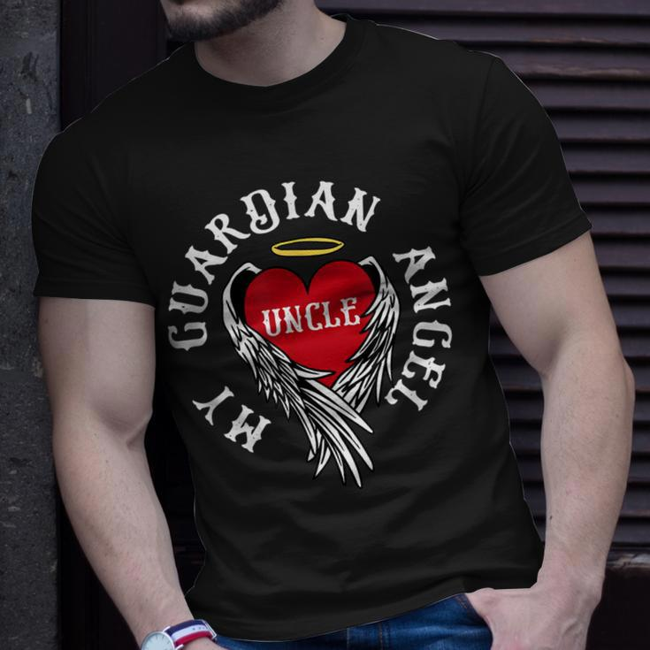 Uncle My Guardian Angel Remembrance Family Memorial Unisex T-Shirt Gifts for Him