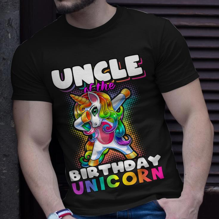 Uncle Of Birthday Unicorn Dabbing Unicorn Matching Family Unisex T-Shirt Gifts for Him