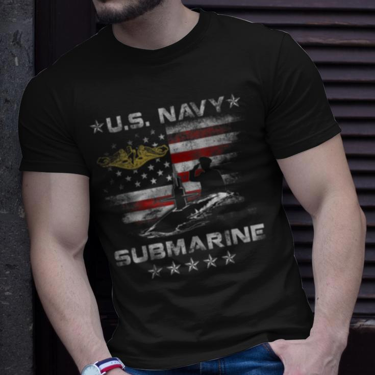 US Navy Submarine Silent Service Vintage Mens T-Shirt Gifts for Him