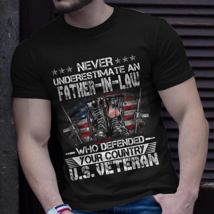 Us Veteran Father-In-Law -Veterans Day Us Patriot Patriotic T-Shirt Gifts for Him