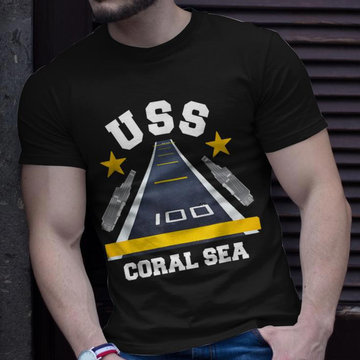 Uss Coral Sea Aircraft Carrier Military Veteran T-Shirt Gifts for Him