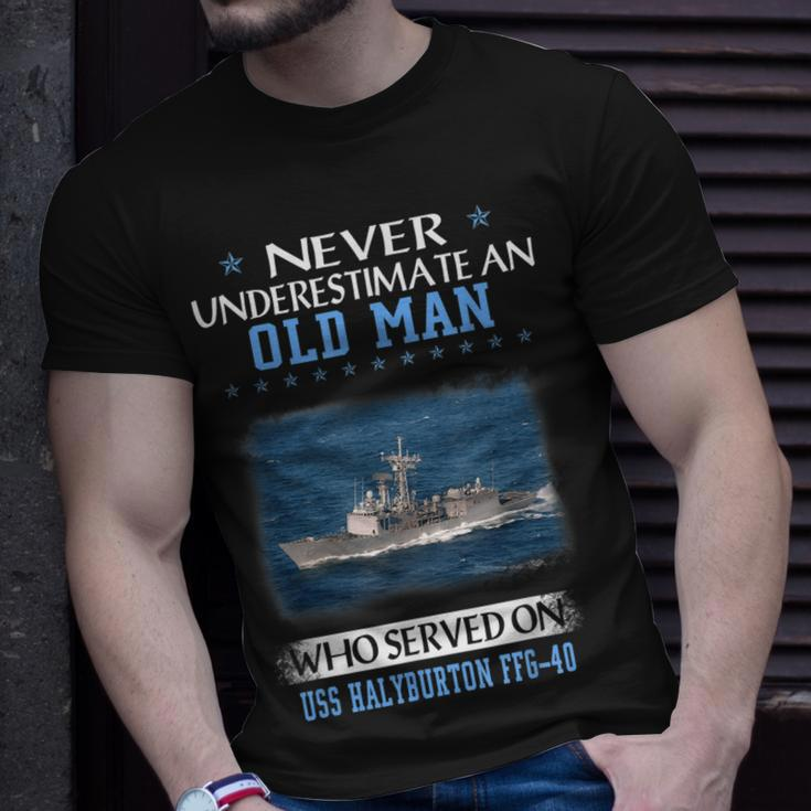 Uss Halyburton Ffg-40 Veterans Day Father Day T-Shirt Gifts for Him