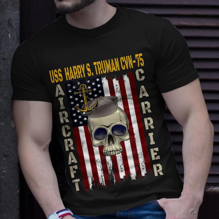 Uss Harry S Truman Cvn-75 Veterans Day Dad Boy Son Grandpa T-Shirt Gifts for Him