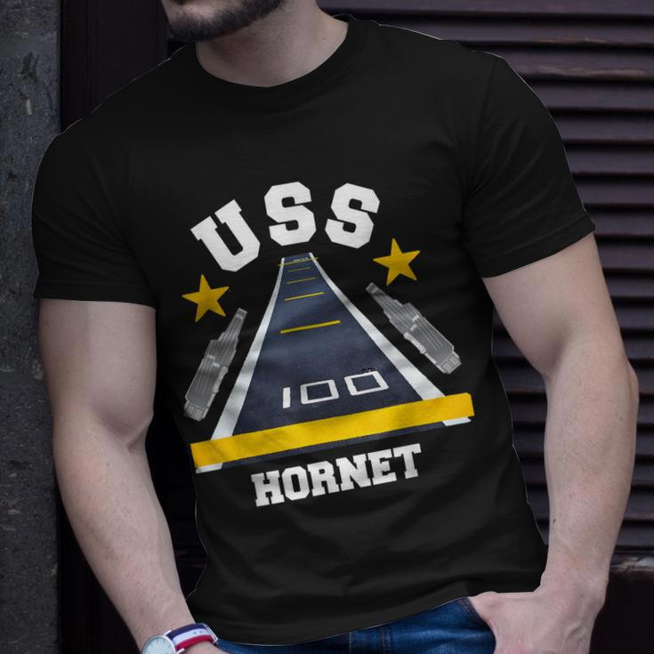 Uss Hornet Aircraft Carrier Military Veteran T-Shirt Gifts for Him