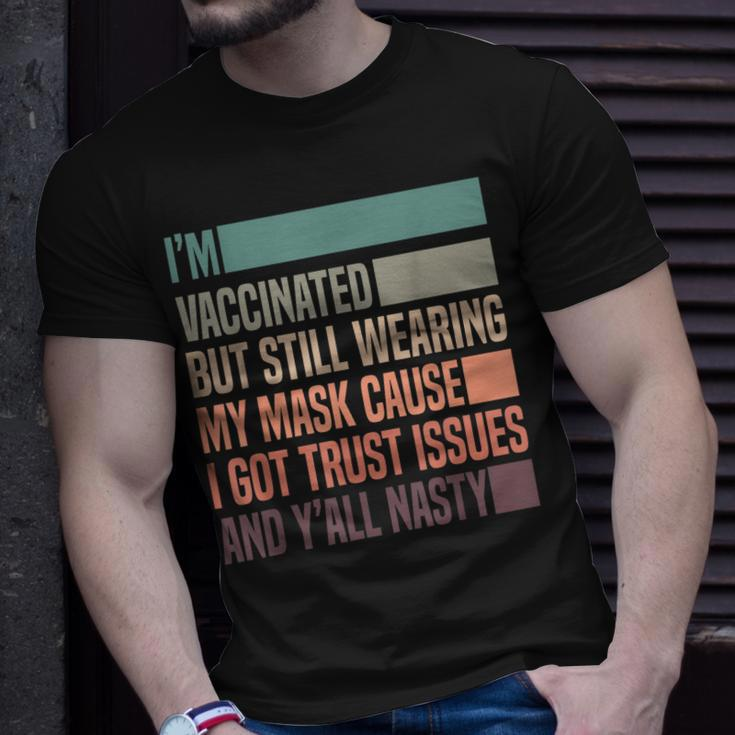 Mens Vaccinated Masked For Men Joke Get Vaccinated T-shirt Gifts for Him