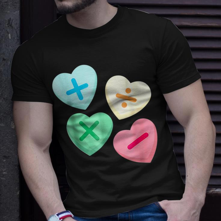 Valentines Day Hearts With Math Symbols T-Shirt Gifts for Him