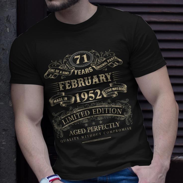 Vintage 1952 Outfit T-Shirt für 71. Geburtstag, Frauen und Männer Geschenke für Ihn