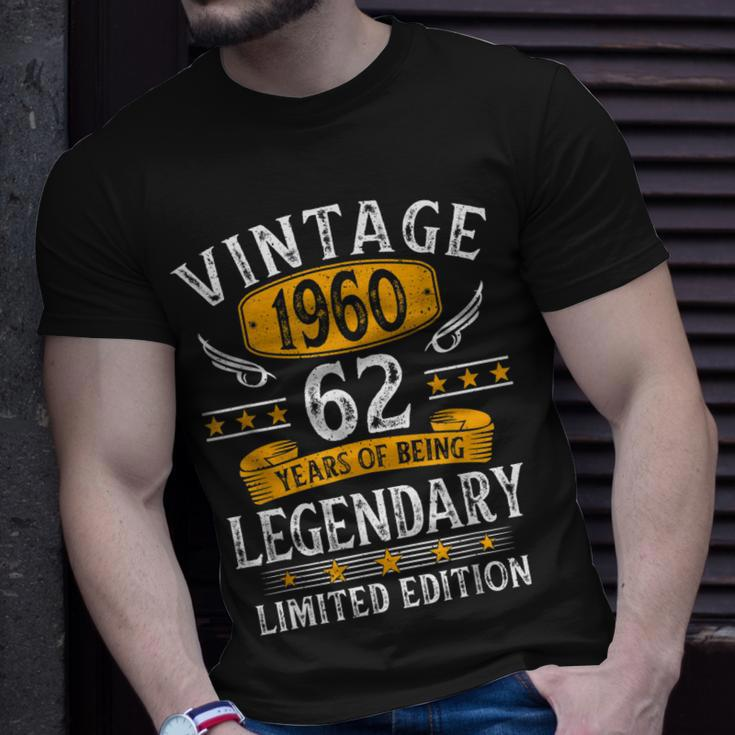 Vintage 1960 62 Year Of Being Legendary Limitierte Auflage T-Shirt Geschenke für Ihn