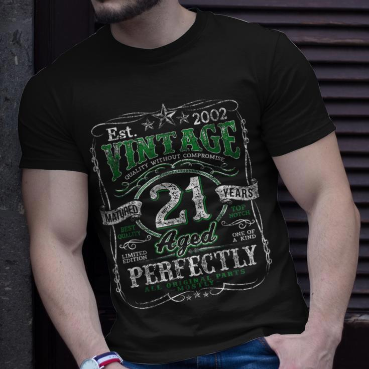 Vintage 2002 Limited Edition 21 Year Old 21St Birthday Mens Unisex T-Shirt Gifts for Him