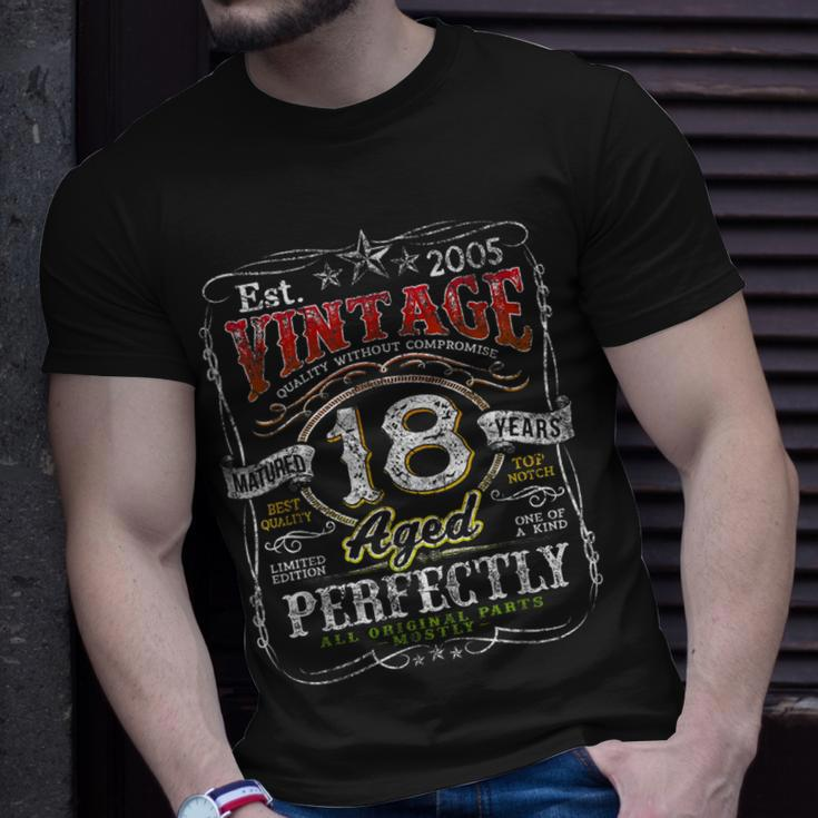 Vintage 2005 Limited Edition 18 Year Old 18Th Birthday Boys Unisex T-Shirt Gifts for Him
