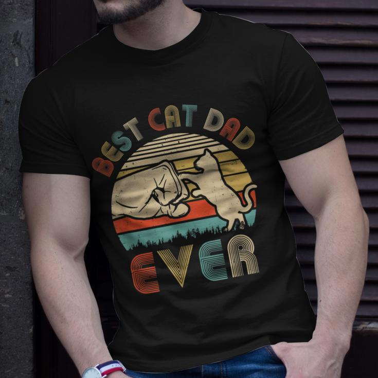 Vintage Best Cat Dad Ever Bump Fit Dat T-Shirt Gifts for Him