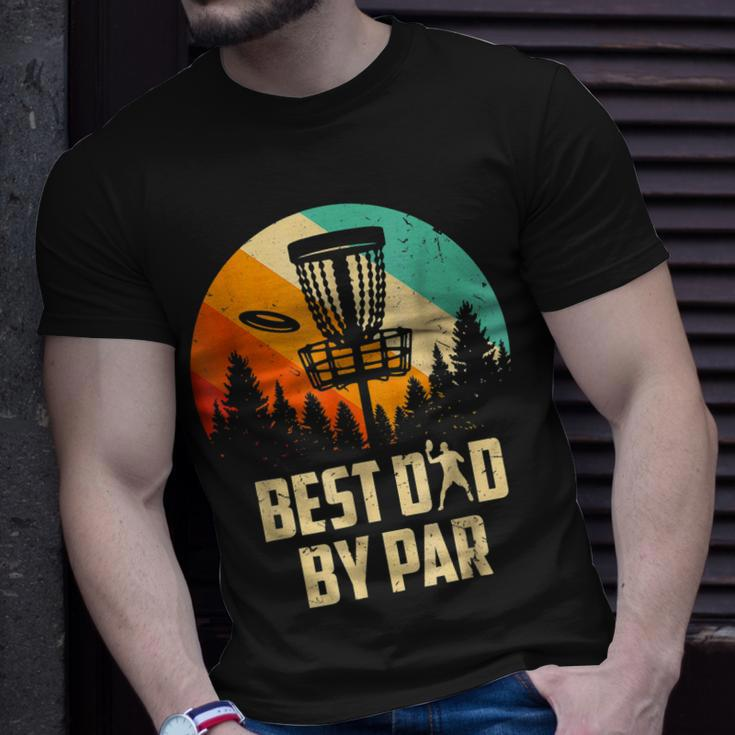 Men Vintage Best Dad By Par Disc Golf Dad Fathers Day T-Shirt Gifts for Him