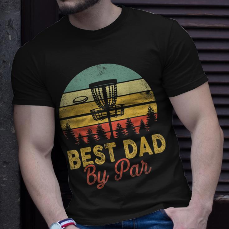 Mens Vintage Best Dad By Par Disc Golf Fathers Day T-Shirt Gifts for Him