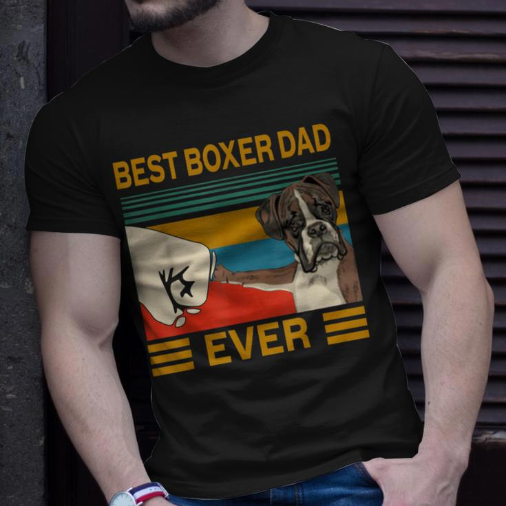Vintage Best Dog Boxer Dad Ever Bump Fit T-Shirt Gifts for Him