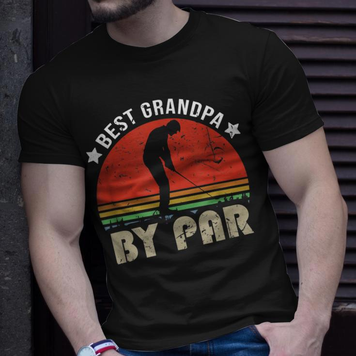 Vintage Best Grandpa By Par Golfing Grandpa Gift Quote Unisex T-Shirt Gifts for Him