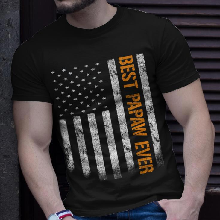 Vintage Best Papaw Ever American Flag Gift Unisex T-Shirt Gifts for Him