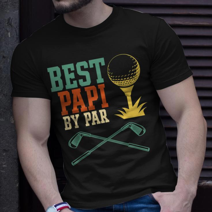 Mens Vintage Best Papi By Par Disc Golf Dad Fathers Papa T-Shirt Gifts for Him