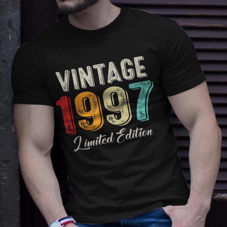 Vintage Born In 1997 Birthday Year Party Wedding Anniversary T-Shirt Gifts for Him