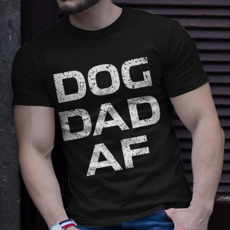Vintage Dog Dad Af Mans Best Friend Gift For Mens Unisex T-Shirt Gifts for Him