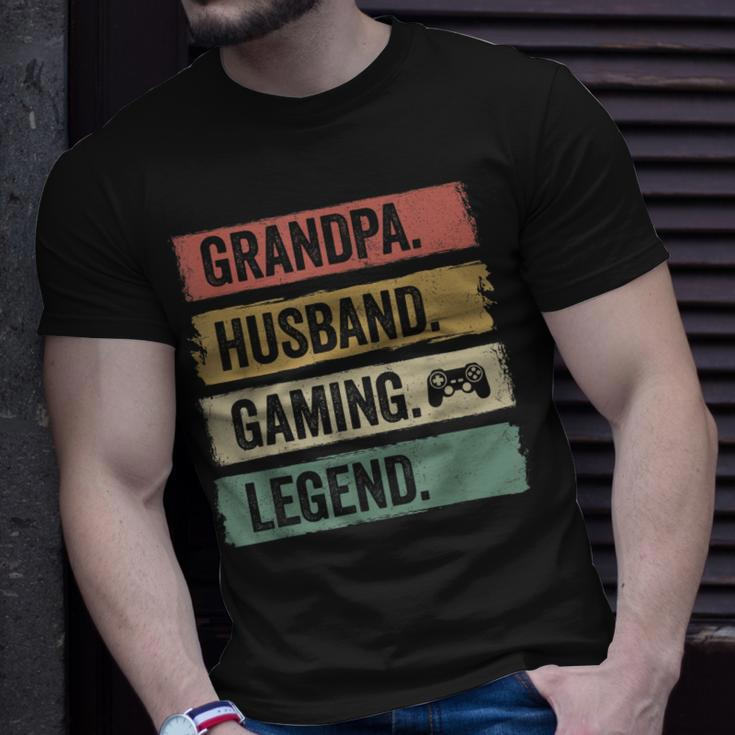 Vintage Ehemann Opa Gaming Legende Gamer Opa T-Shirt Geschenke für Ihn