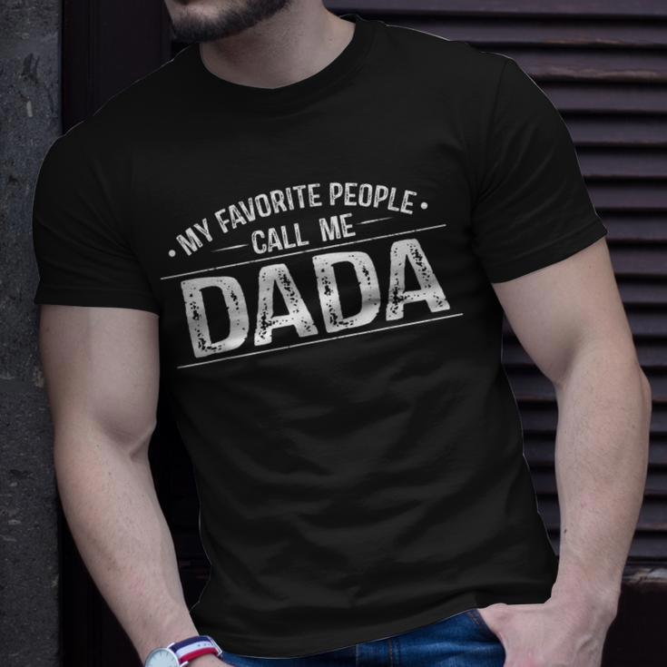 Mens Vintage My Favorite People Call Me Dada Fathers Day T-Shirt Gifts for Him