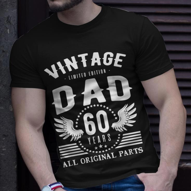 Vintage Geburtstag Papa T-Shirt, 60 Jahre Alle Originalteile Geschenke für Ihn