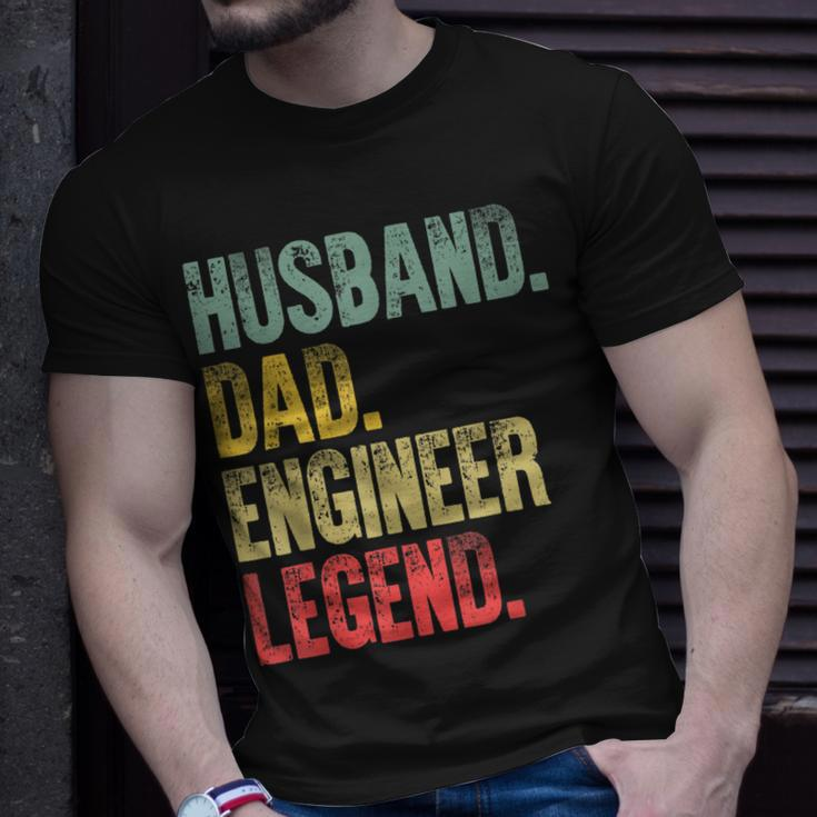 Mens Vintage Husband Dad Engineer Legend Retro T-Shirt Gifts for Him