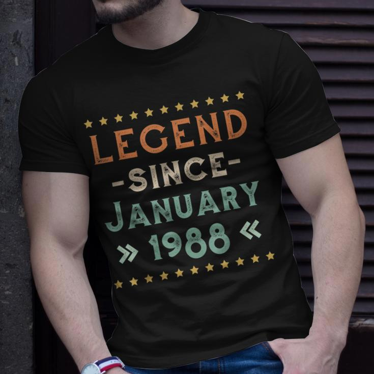 Vintage Legend Since Januar 1988 Geburtstag Männer Frauen T-Shirt Geschenke für Ihn