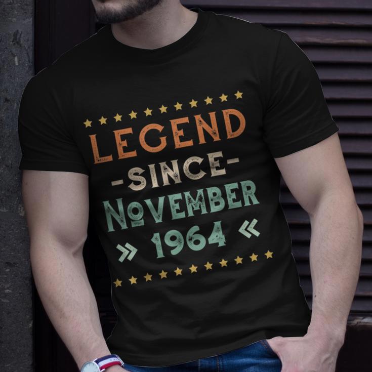 Vintage Legend Seit November 1964 Geburtstag Männer Frauen T-Shirt Geschenke für Ihn