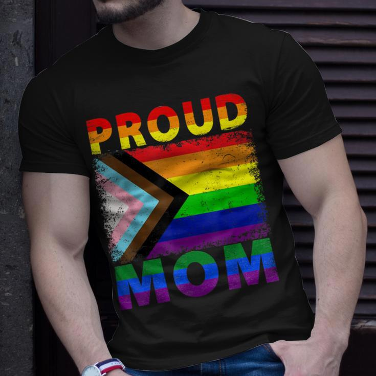 Vintage Lgbtq Rainbow Flag Proud Ally Pride Mom T-Shirt Gifts for Him