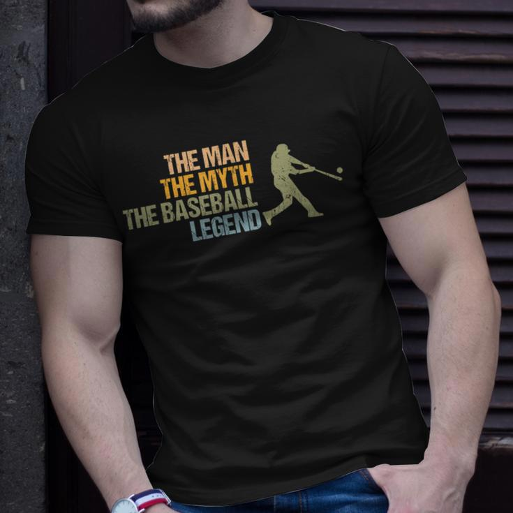 Vintage Man Myth Baseball Legend Sport Lover Retro Spieler T-Shirt Geschenke für Ihn