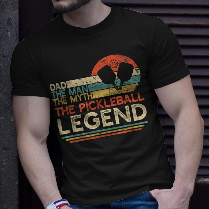 Mens Vintage Pickleball Dad The Man The Myth The Legend T-Shirt Gifts for Him