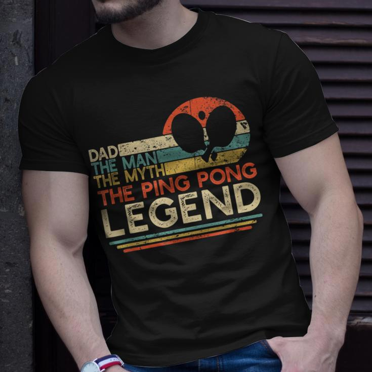 Mens Vintage Ping Pong Dad Man The Myth The Legend Table Tennis T-Shirt Gifts for Him