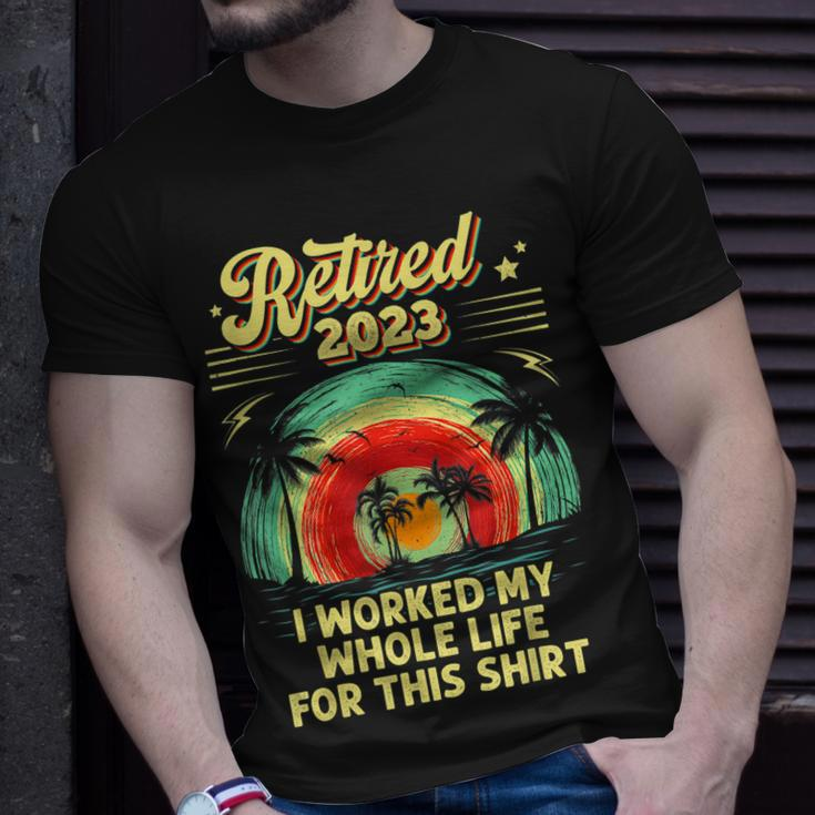Vintage Retired 2023 I Worked My Whole Life Retirement V3 T-Shirt Gifts for Him