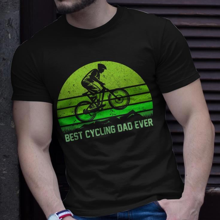 Mens Vintage Retro Best Cycling Dad Ever Mountain Biking T-Shirt Gifts for Him