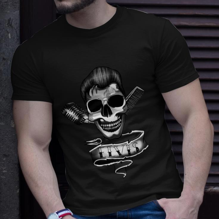 Vintage Skulls Legend Cool Graphic Design Unisex T-Shirt Gifts for Him