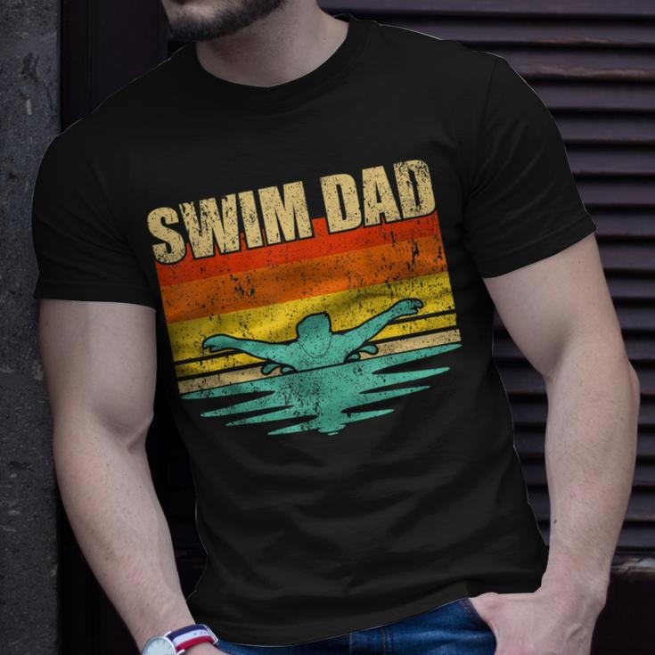 Mens Vintage Style Swimming Lover Swimmer Swim Dad Fathers Day T-Shirt Gifts for Him