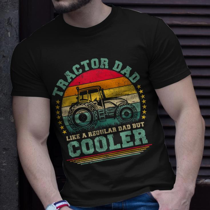Mens Vintage Tractor Dad Like A Regular Dad Tractor Fathers Day T-Shirt Gifts for Him