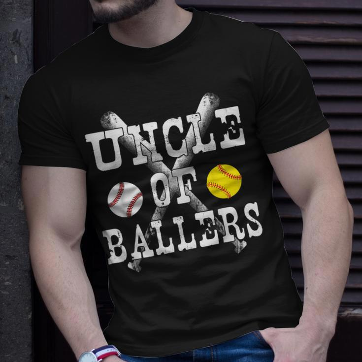 Vintage Uncle Of BallersBaseball Softball Lov T-Shirt Gifts for Him